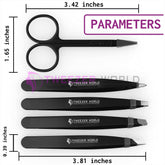 Top Rated 5Pcs Eyebrow Hair Removal Tweezers Set With Scissor